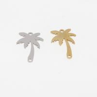 Stainless Steel Charm Connector, Palm Tree, plated, DIY Approx 1mm 