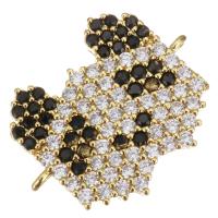 Cubic Zirconia Micro Pave Brass Connector, plated, fashion jewelry & DIY & with cubic zirconia, nickel, lead & cadmium free Approx 1.5mm 