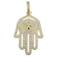 Cubic Zirconia Micro Pave Brass Pendant, plated, fashion jewelry & DIY & with cubic zirconia, nickel, lead & cadmium free Approx 7mm 