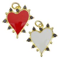 Enamel Brass Pendants, with enamel, plated, fashion jewelry & DIY nickel, lead & cadmium free Approx 3.5mm 