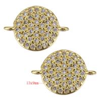 Cubic Zirconia Micro Pave Brass Connector, plated, fashion jewelry & DIY & with cubic zirconia, nickel, lead & cadmium free Approx 1mm 