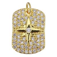 Cubic Zirconia Micro Pave Brass Pendant, plated, fashion jewelry & DIY & with cubic zirconia, nickel, lead & cadmium free Approx 3.5mm 