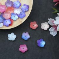 Acetate Hair Accessories DIY Findings, Plum Blossom, plated & imitation shell 19mm 