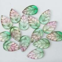 Colgantes de cristal de murano de plantas, Bricolaje, más colores para la opción, 11x18mm, Vendido por UD