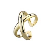 Brass Cuff Finger Ring, plated, for woman US Ring .5 