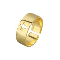 Brass Cuff Finger Ring, plated, for woman US Ring .5 