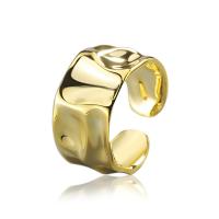 Brass Open Finger Ring, plated, vintage & for woman US Ring 
