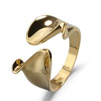 Brass Cuff Finger Ring, plated, vintage & for woman 11mm, US Ring .5 