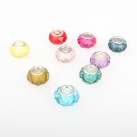 Glas Großes Loch Perlen, Kreisring, DIY & verschiedene Stile für Wahl, keine, 13*13*9mm, Bohrung:ca. 5mm, 100PCs/Tasche, verkauft von Tasche
