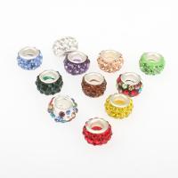 Glas Großes Loch Perlen, Kreisring, DIY & verschiedene Stile für Wahl, keine, 14*11*7mm, Bohrung:ca. 5mm, 100PCs/Tasche, verkauft von Tasche