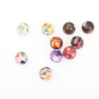 Harz Perlen Schmuck, rund, DIY & verschiedene Stile für Wahl & großes Loch, keine, 10*10*10mm, Bohrung:ca. 2mm, 100PCs/Tasche, verkauft von Tasche