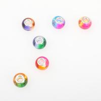 Glas Großes Loch Perlen, Kreisring, DIY & verschiedene Stile für Wahl, keine, 15*15*11mm, Bohrung:ca. 5mm, 100PCs/Tasche, verkauft von Tasche