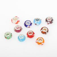 Glas Großes Loch Perlen, Kreisring, DIY & verschiedene Stile für Wahl, keine, 15*15*10mm, Bohrung:ca. 5mm, 100PCs/Tasche, verkauft von Tasche