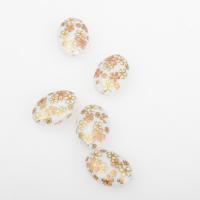 Resin Jewelry Beads, Ellipse, DIY & large hole, white, 20*14*7mm Approx 2mm 