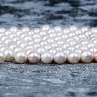 No Hole Cultured Freshwater Pearl Beads, Round, natural & DIY white, Grade AAAA 