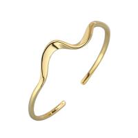 Brass Cuff Bangle, plated, for woman Inner Approx 150mm 