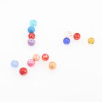 Vernickelt Glasperlen, Glas, rund, DIY & verschiedene Stile für Wahl & großes Loch, keine, 9*9*9mm, Bohrung:ca. 1mm, 100PCs/Tasche, verkauft von Tasche