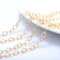 Brass Oval Chain, plated, DIY, golden, 5*9MM 