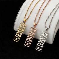 Titanium Steel Jewelry Necklace, Alphabet Letter, plated, Unisex & Customized 