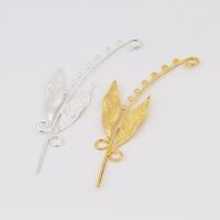 Hair Stick Findings, Zinc Alloy, Leaf, plated & DIY 40*160mm 