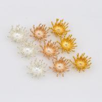 Messing Perlenkappe, Blume, plattiert, DIY, keine, 17mm, verkauft von PC