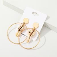 Zinc Alloy Drop Earring, Round, plated, for woman, white 