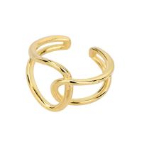 Brass Cuff Finger Ring, plated, vintage & for woman US Ring 