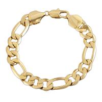 Brass Bracelets, Donut, plated, fashion jewelry, golden, 210*8mm 