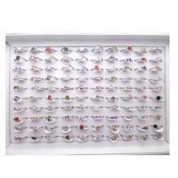 立方のジルコン真鍮指のリング, 銅, メッキ, マイクロパヴェジルコニア & 女性用 100パソコン/ボックス, 売り手 ボックス