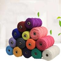 Cordón de algodón, Joyería & Bricolaje, más colores para la opción, 4mm, 100m/Carrete, Vendido por Carrete