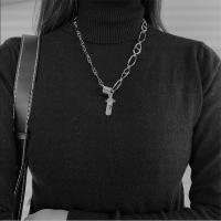 Zinc Alloy Sweater Chain Necklace, portable 53CM 