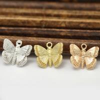 Brass Jewelry Pendants, Butterfly, plated, DIY 11*11mm 