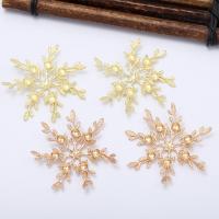 Brass Hair Accessories DIY Findings, Snowflake, plated 33MM 