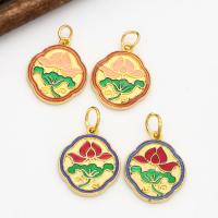 Enamel Brass Pendants, plated, DIY 23*15uff4duff4d 