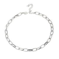 Латунь цепи ожерелье, с 2.7inch наполнитель цепи, Другое покрытие, прямоугольник цепь & Женский, Много цветов для выбора, длина:Приблизительно 11.8 дюймовый, продается Strand
