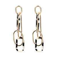 Brass Drop Earring, with Acrylic, gold color plated, for woman, 85mm 
