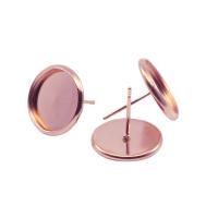 Iron Earring Stud Component, plated 