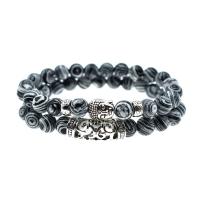 Gemstone Bracelets, Stone, with Elastic Thread, fashion jewelry & Unisex 