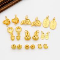 Brass Jewelry Pendants, plated, Mini & DIY golden, 13*20uff2duff2d 