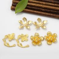 Brass Jewelry Pendants, Flower, plated, DIY golden, 25mm 