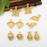 Brass Jewelry Pendants, plated, DIY golden, 20*15mm 