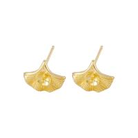 Brass Earring Stud Component, gold color plated, DIY & enamel, nickel, lead & cadmium free 10mm 