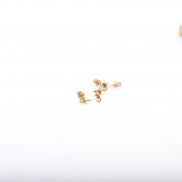 Держатель кулона (Бейл) с винтовым штифтом цвета латунь , Латунь, Другое покрытие, DIY, Золотой, 5*10mm, 1000ПК/сумка, продается сумка