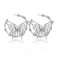 Zinc Alloy Hoop Earring, Butterfly, fashion jewelry & for woman 