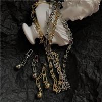 Fashion Zinc Alloy Jewelry Sets, earring & necklace, portable & Unisex 50CM 5CM 