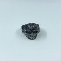 Titanium Steel Finger Ring, Skull, polished & for man, 33mm 