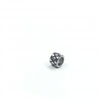 Stainless Steel Large Hole Beads, 316 Stainless Steel, polished, DIY & stoving varnish, 6.43mm, Inner Approx 6mm 