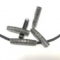 316 Edelstahl gebogene Rohr Perlen, gebogenes Rohr, plattiert, DIY, 40mm, Innendurchmesser:ca. 6mm, verkauft von PC