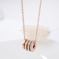 Stainless Steel Jewelry Necklace, 316L Stainless Steel, plated, fashion jewelry & for woman & with rhinestone 21cm-50cm 