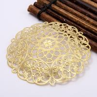 Brass Hair Accessories DIY Findings, plated & hollow 66mm 